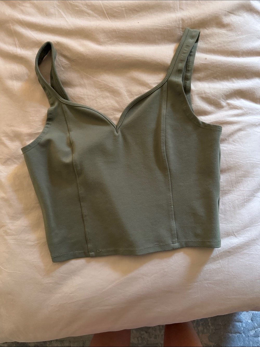 Abercrombie Olive Green Cropped Tank Top